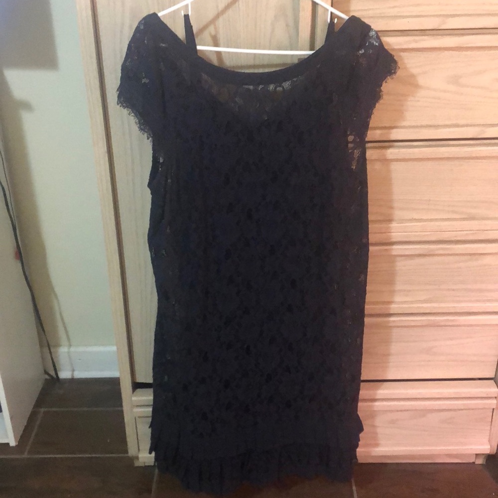 Navy blue lace dress